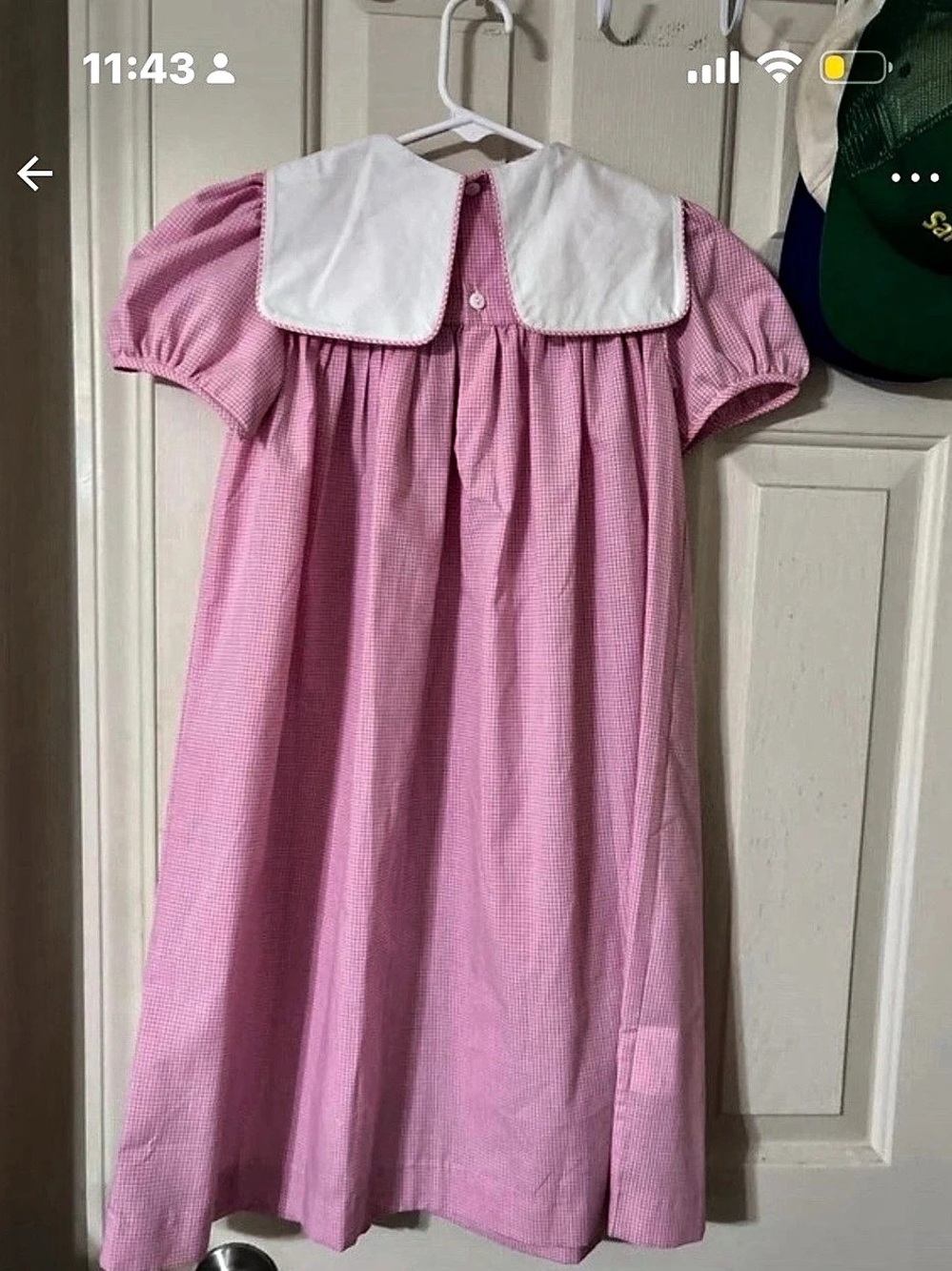 mom&me Girls Gingham Dress Pink & White Size 6 NWT